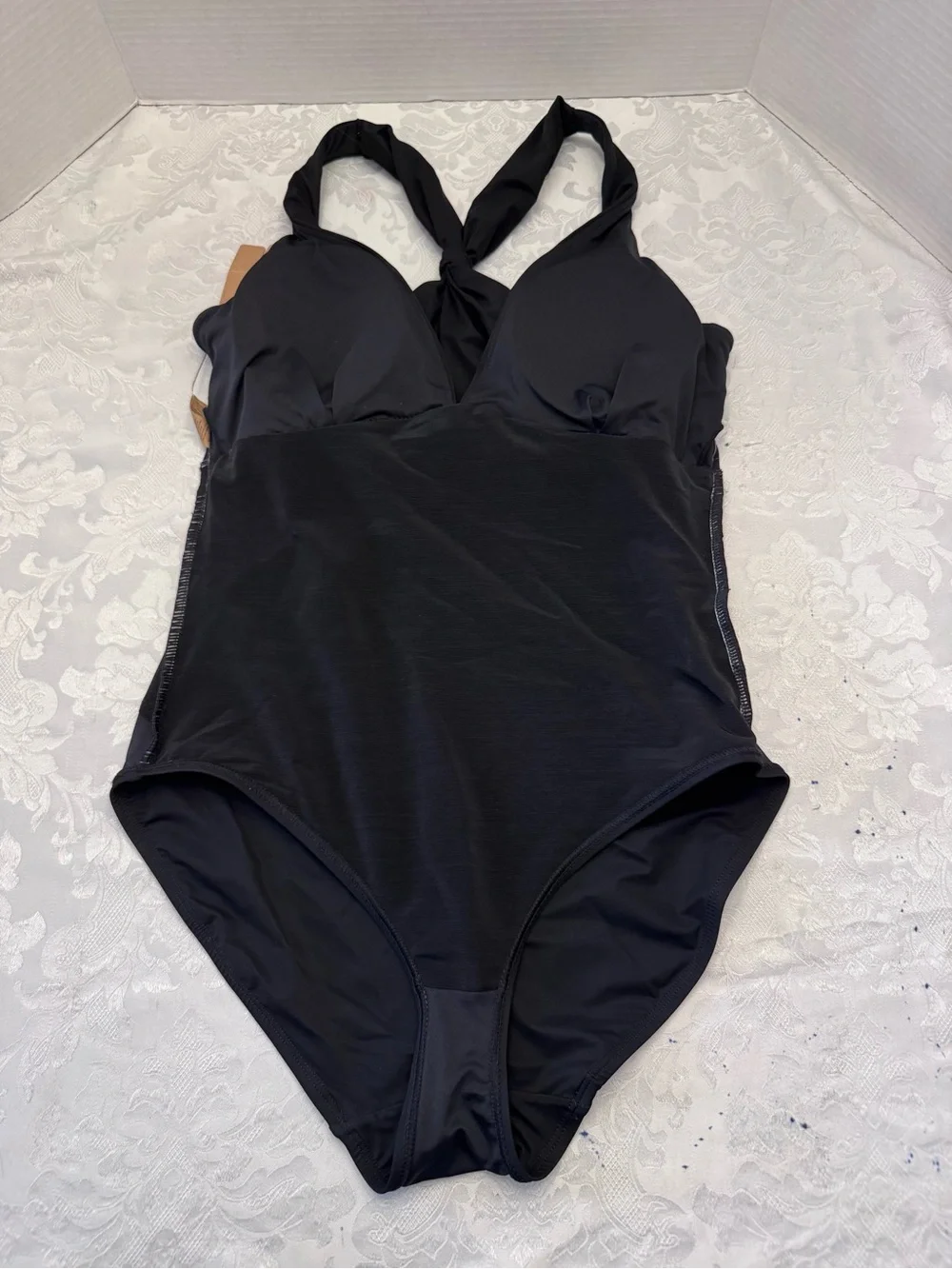 SHAPELLX size Large Black One Piece Slimming Swimsuit New W Tag - Picture 6 of 9
